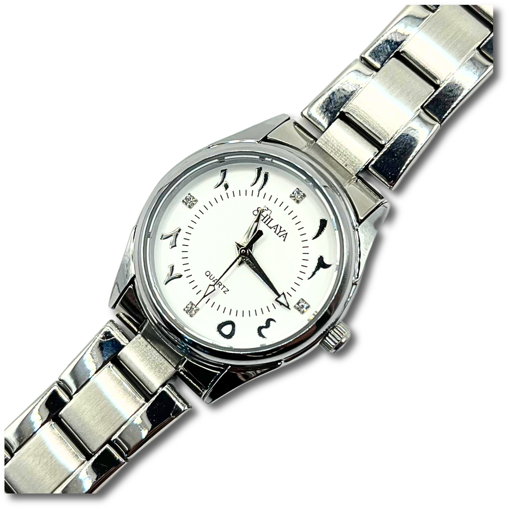 Montre pour femme avec chiffre arabe signature Grey